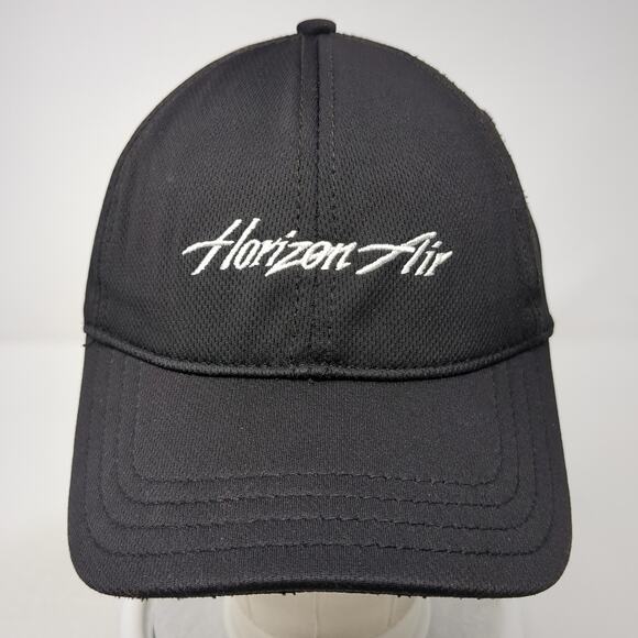 Horizon Air Slideback Baseball Cap Black One Size Adjustable Poly Cap America - Picture 2 of 9
